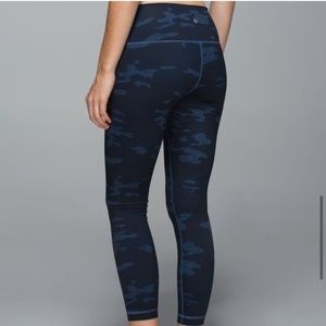 Lululemon high times leggings navy blue cameo